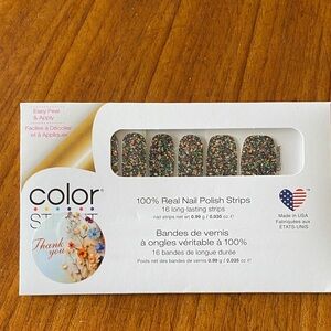 💅 3/$20 Color Street Glitter Press-On Nail Strips Broadway Glimmer NWT unopened